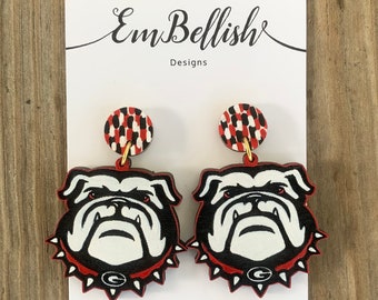 UGA Georgia Bulldog earrings