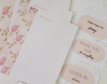 Floral Stationery,  Journaling,  Notes, Faith Journaling, Notecard set , Gift set