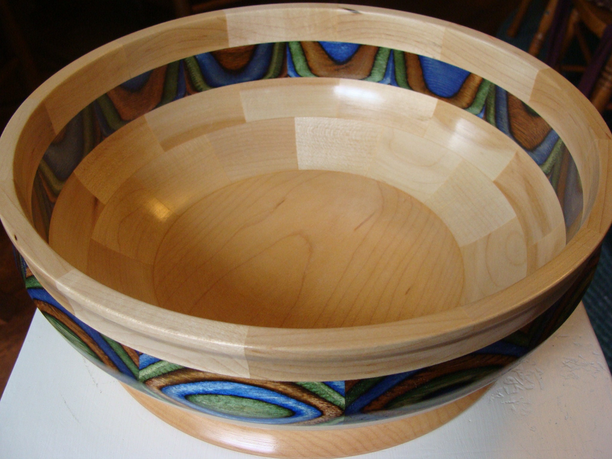 Large Wooden Bowl Handmade for Salad Fruit or Display With Etsy