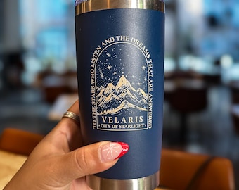 Starlight Dreams 20oz Stainless Steel Tumbler | Fantasy Reader Cup | Bookish Merch | Reader Gifts |