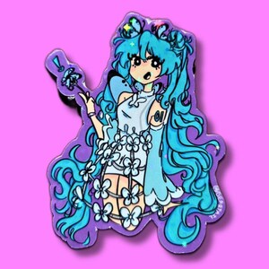 Adesivo Holográfico de Borboleta Hatsune Miku