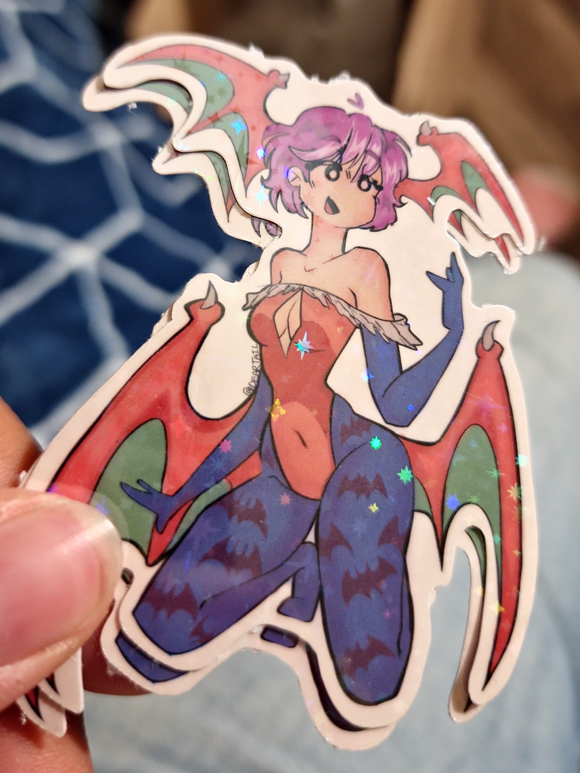Lilith Firehawk Sticker Lilith Aensland Capcom Darkstalkers Holographic Sticker - Etsy