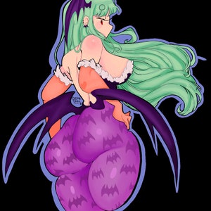 Morrigan Aensland Capcom Darkstalkers holografischer Aufkleber