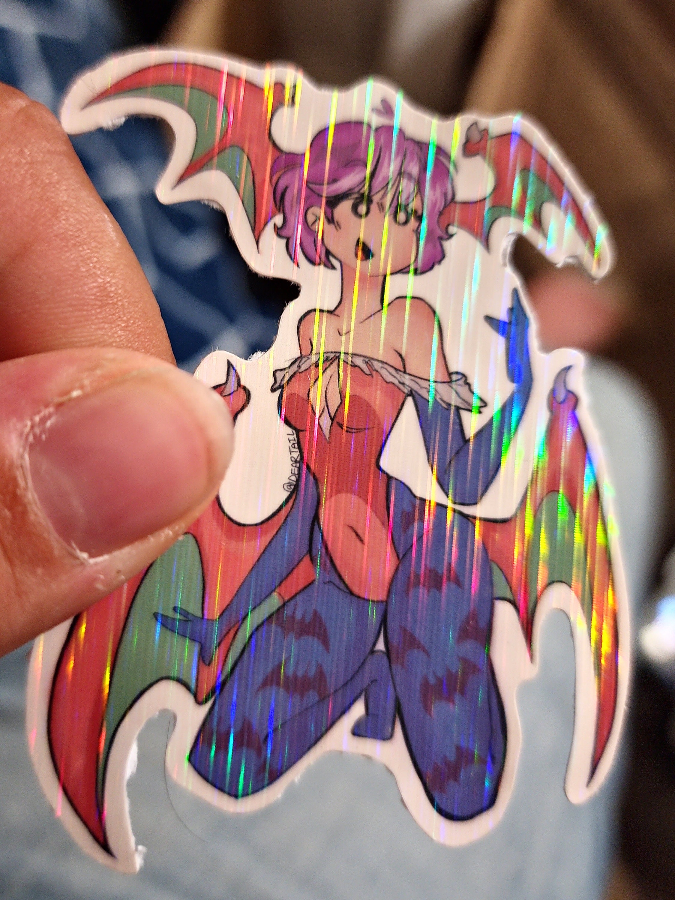 Lilith Firehawk Sticker Lilith Aensland Capcom Darkstalkers Holographic Sticker - Etsy