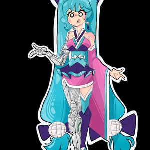 Mecha Hatsune Miku Ooedeo JuliaNight Holographic Sticker