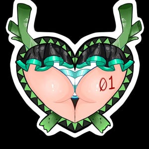 Holografische sticker Hatsune Miku Heart Butt
