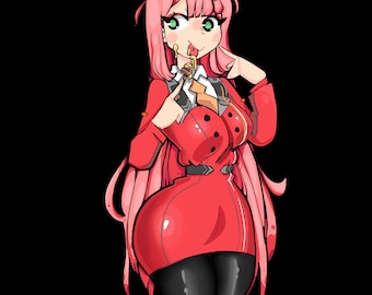 Sticker holographique Chéri dans le Franxx Zero Two