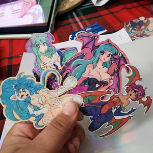 Darkstalkers-stickerpakket Capcom holografisch