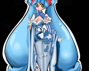 Adesivo olografico in porcellana fine di Hatsune Miku