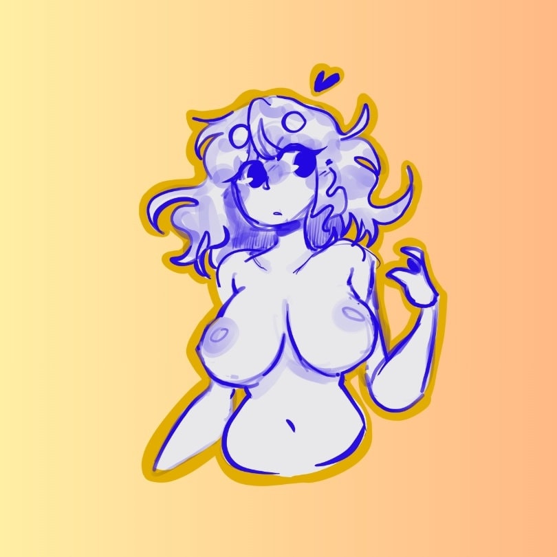 Boobie girl holographic sticker