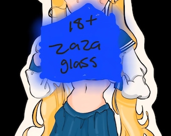 Gelb Bunned Anime magisches Mädchen holografischer Aufkleber