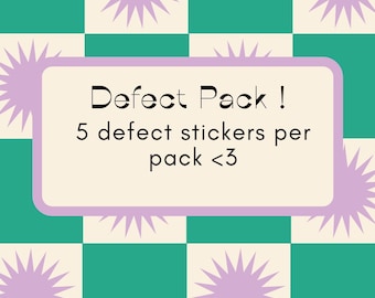 5 Mystery Defect Stickers Pack!