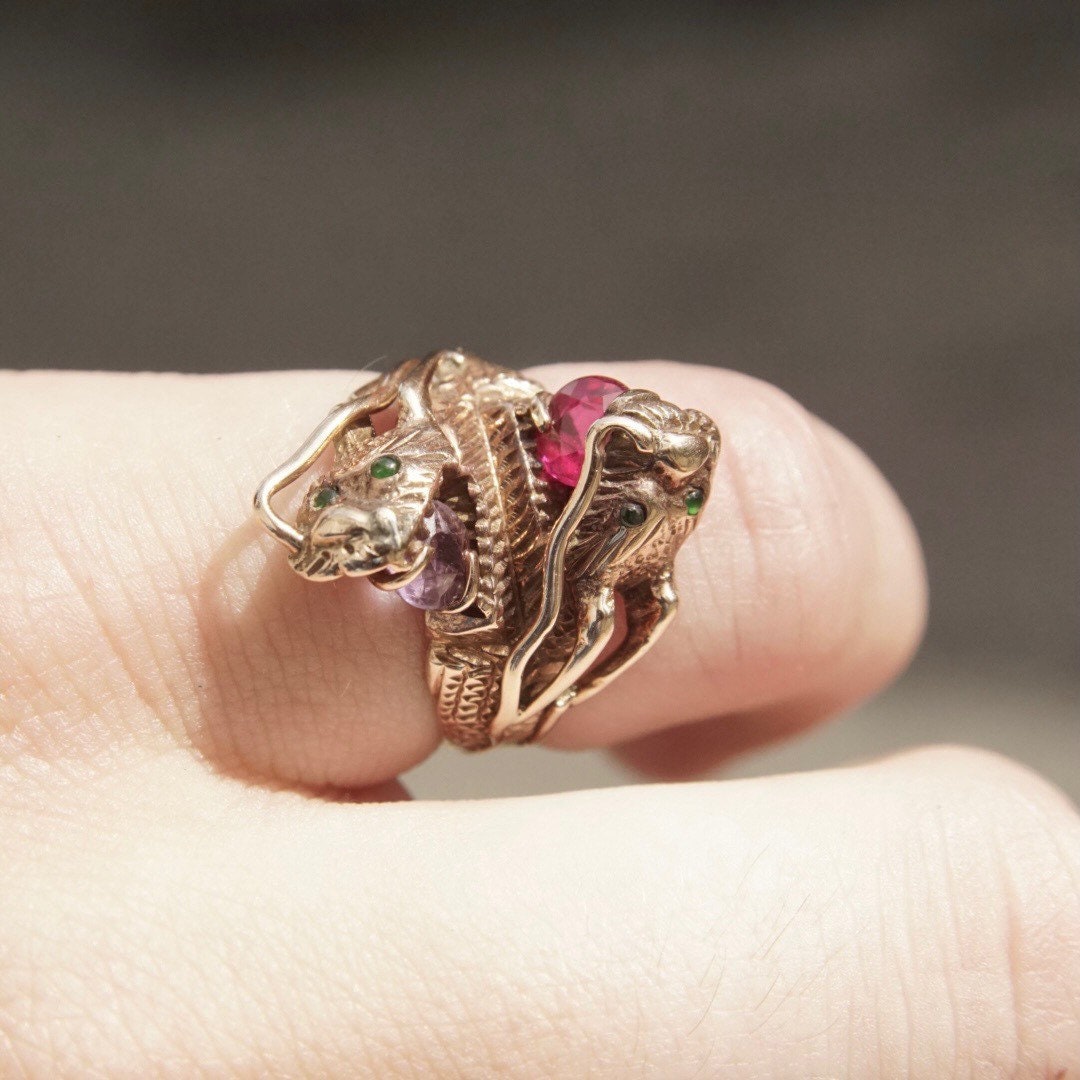 14k gold dragon ring deals
