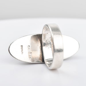 Rosetta Jasper Gemstone Ring Set In Sterling Silver, StuArt Sterling, Artisan Jewelry, Size 4 3/4 US image 9