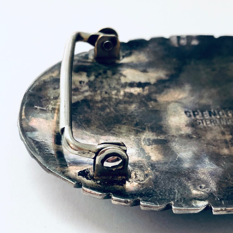 Vintage Belt Buckle Turquoise Buckle Spencer Belt Buckle Etsy