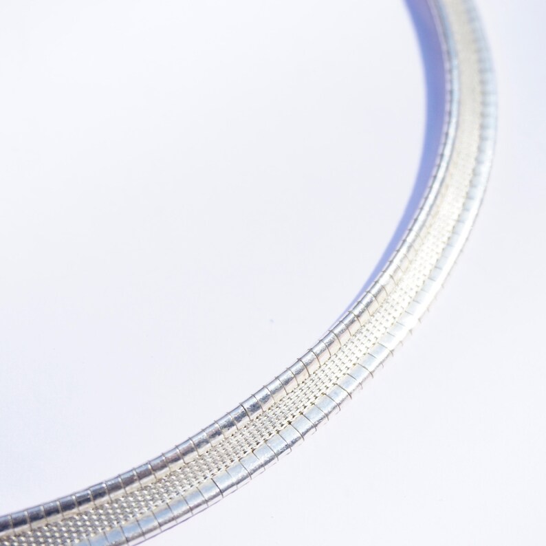 925 Italy Milor Silver Choker Hand Hammered Sterling Collar Vintage Italian Sterling Silver Hammered Choker Minimalist Silver Jewelry