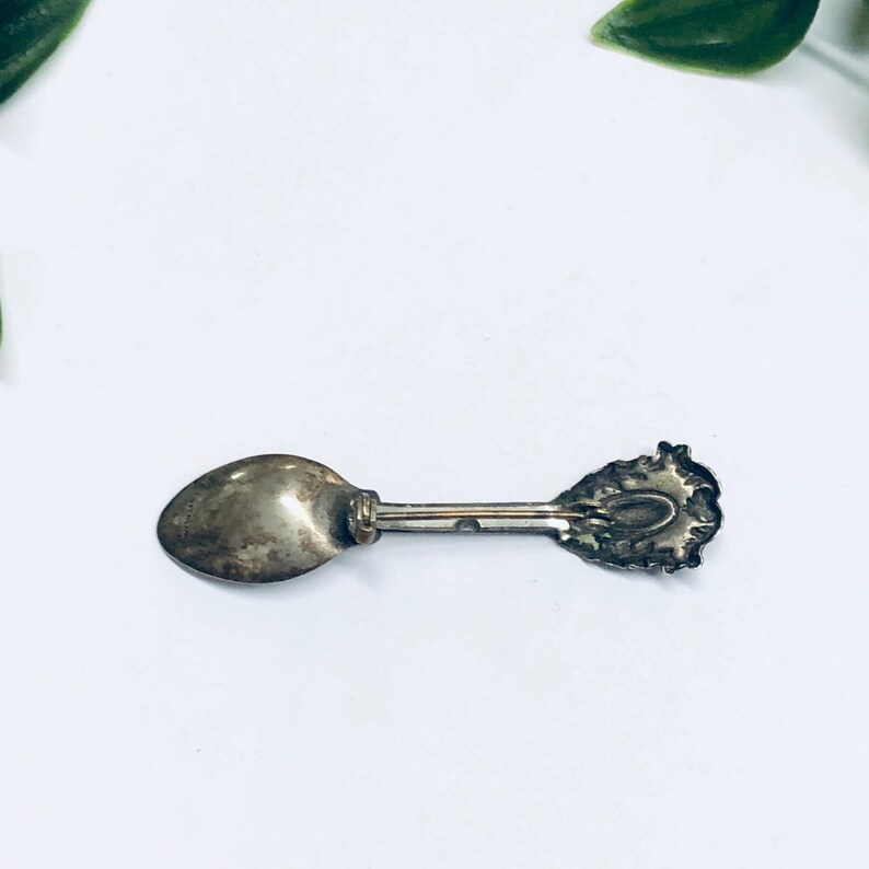 Silver Spoon Brooch Small Spoon Pin Vintage Spoon Pin Etsy