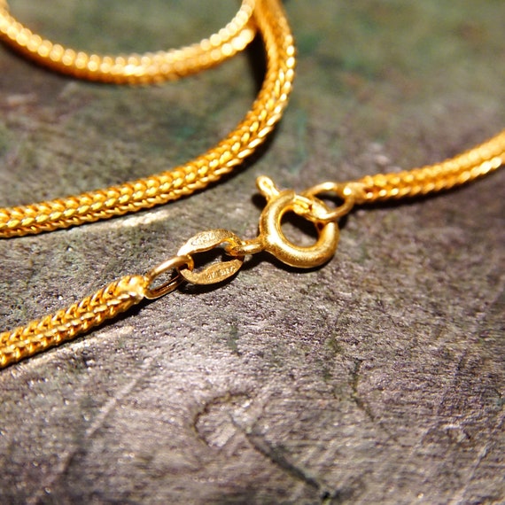 Vintage 18K Rose Gold Foxtail Chain 