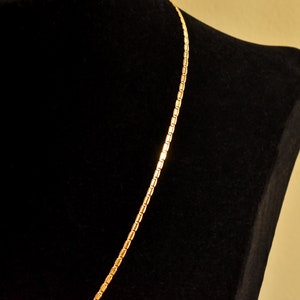 Italian 14K Yellow Gold Chain Necklace, Mariner-Style Link, Unisex Gold Chain, Estate Jewelry, 17.75 L image 6