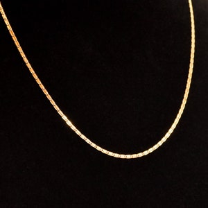 Italian 14K Yellow Gold Chain Necklace, Mariner-Style Link, Unisex Gold Chain, Estate Jewelry, 17.75 L image 8