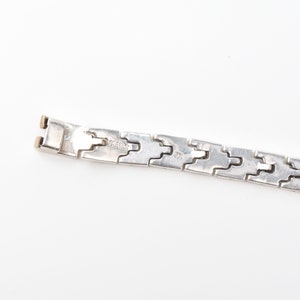 Mexican Sterling Silver Link Bracelet, Heavy Articulated Chain, Unisex Bracelet, 8.25 L image 8