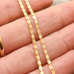 Italian 14K Yellow Gold Chain Necklace, Mariner-Style Link, Unisex Gold Chain, Estate Jewelry, 17.75 L image 3