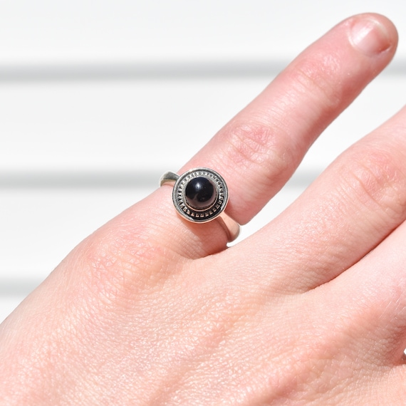 Sterling Silver Black Onyx Bead Ring by James Avery Mini 925 Bombe Ring Vintage Jewelry Size 5 1 2 US Etsy Canada