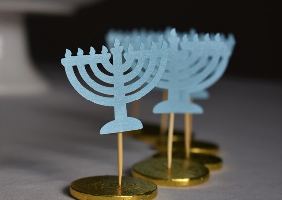Hanukkah Menora Decorations Hanukkah Menorah Toppers For Etsy