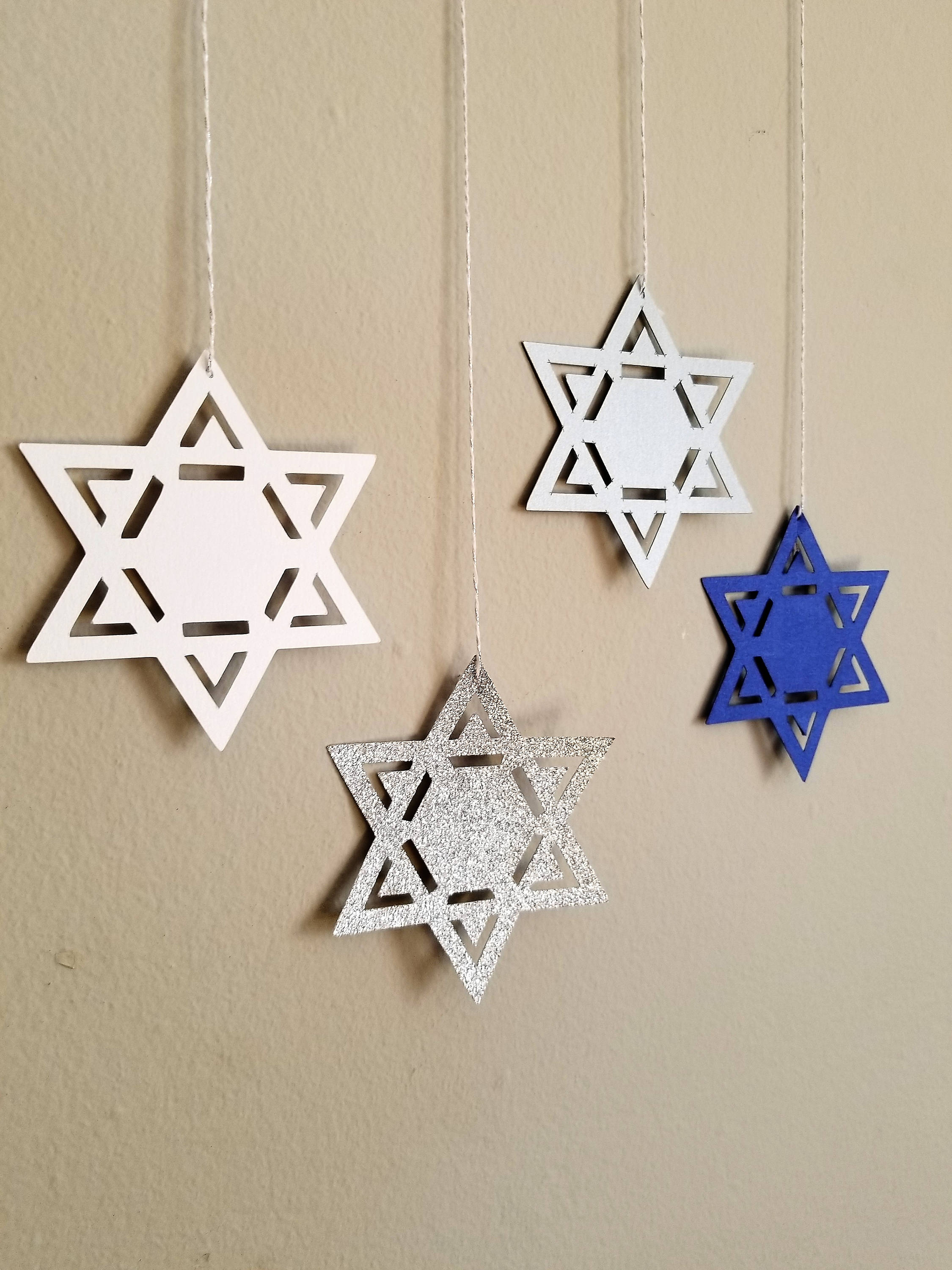 Hanukkah decoration Star of David ornaments 4 Star of David Etsy