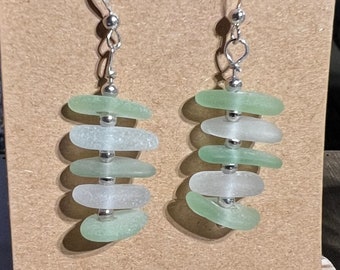 Sea Glass Earrings silver