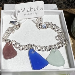 Sterling Silver Sea Glass Braclet