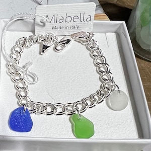 Sterling Silver Sea Glass Braclet