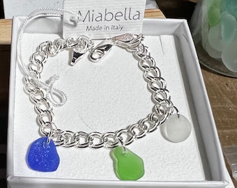 Sterling Silver Sea Glass Braclet