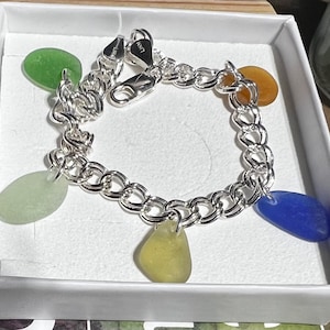 Sterling Silver Sea Glass Braclet