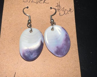 Wampum Earrings Sterling Silver