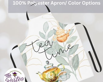 Tablier unisexe, tablier 100 % polyester, cadeaux pour bouilloire, 5 couleurs de sangle au choix, taille unique pour femme ou homme, cadeaux de cuisine