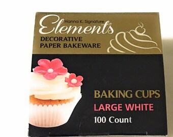 Cupcake Liners 100 count Large Baking Cups for Cupcakes/Muffins- White Cups