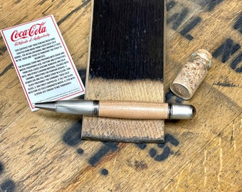 Coca-Cola Coke Twist Pen, made with wood from a Coca-Cola Syrup Barrel