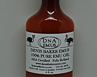AEA Certified Fully Refined Pure Emu Oil 6 oz. Bottle Good For A Wide Array Of Applications