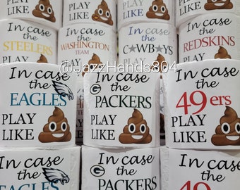 Football Toilet paper funny, gag gift, NFL gag gift, Superbowl gag gift, funny bathroom decor, office gift ... PLEASE READ Description!