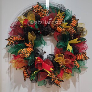 Afrocentric inspired Wreath, Heritage Wreath, Black History Month, Juneteenth
