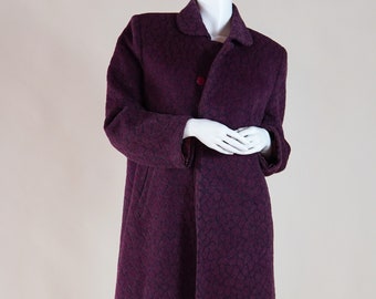 late 1970s early 1980s tone on tone wool coat