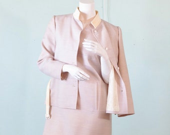 vintage Courrèges lilac set - mod style designer jacket and dress