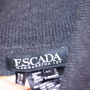 vintage Escada wool sweater with horses 1990s designer wool sweater with cashmere and silk design image 4