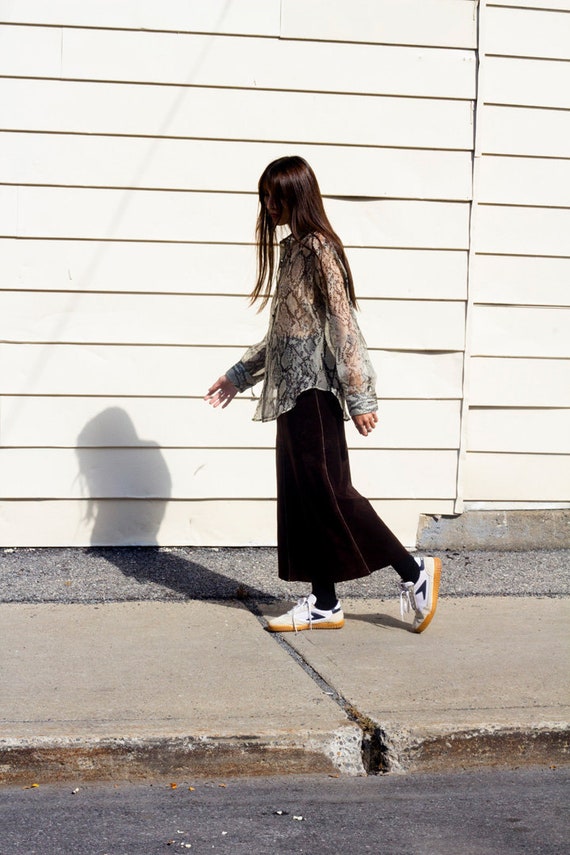 Ferre Studio suede skirt - designer brown suede sk