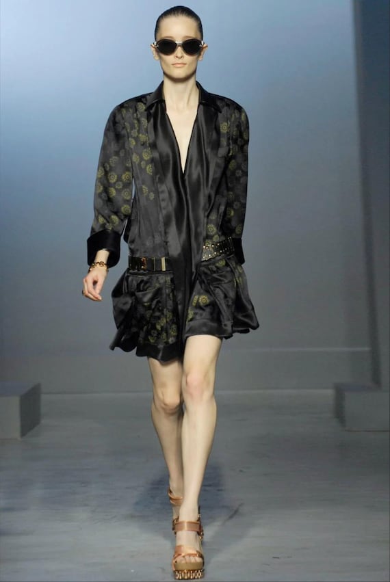 S/S 2007 Balenciaga by Nicolas Ghesquière Runway Drop-waist Satin