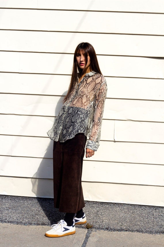 Ferre Studio suede skirt - designer brown suede s… - image 4
