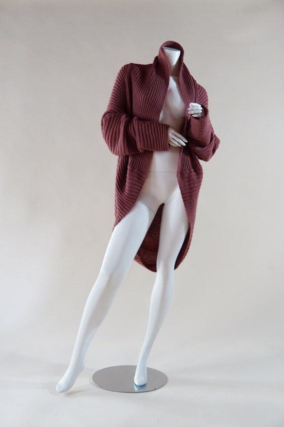 1980s Issey Miyake cocoon sweater - vintage ribbe… - image 1