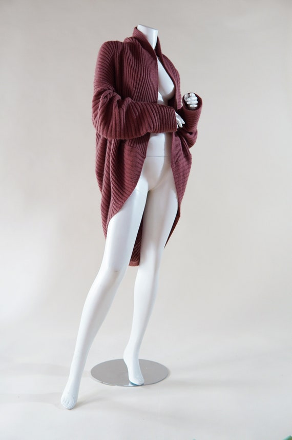 1980s Issey Miyake cocoon sweater - vintage ribbe… - image 3