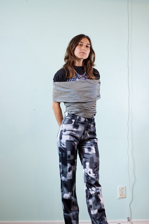 y2k Iceberg Jeans pants - abstract cyber pattern f